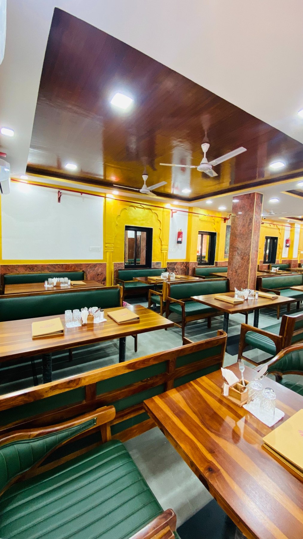 Warm, inviting restaurant interiors
